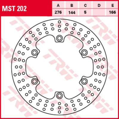 Kuva TRW Jarrulevy 5mm reijitetty MST202 Jarrulevyt