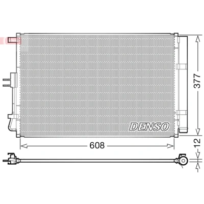 Kuva DENSO DCN43003 Ilmastoinnin Lauhdutin Vedenerottimella 576x390.6x12 R 134a 576