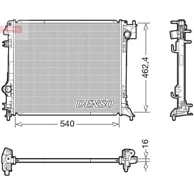 Kuva DENSO DRM46062 Jäähdytin 540 488 16