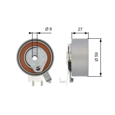Kuva GATES FleetRunner Micro V Stretch Fit T43139 Kiristysrulla, Hammashihnat VOLVO: S80 I, XC90 S60 I