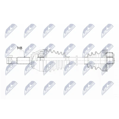 Kuva NTY NPW FT 025 Vetoakseli Etuakseli, vasen 505 FIAT: Doblo I Cargo