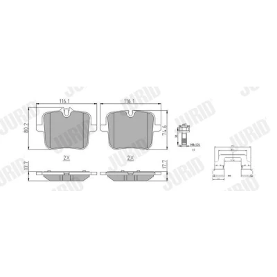Kuva JURID 574038J Jarrupalat BMW: 7, X6, 8 Coupe