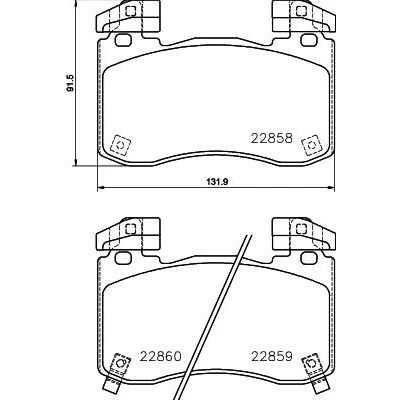 Kuva HELLA 8DB 355 039 451 Jarrupalat Sis. kulumisenilmaisimen Tasauspainoilla KIA: Stinger Hatchback