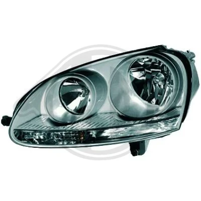Kuva DIEDERICHS 2214083 Ajovaloumpio Vasen H7/H7 Harmaa VOLKSWAGEN: Golf 5