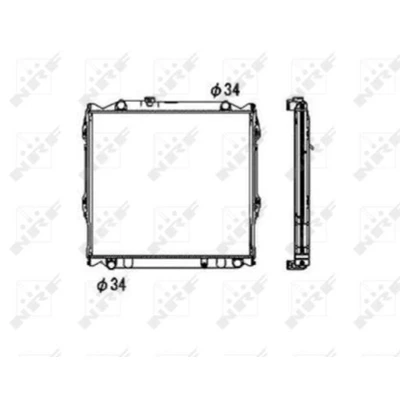 Kuva NRF 53708 Jäähdytin Alumiini 638 575 25 Jäähdytysrivat juotetut TOYOTA: Land Cruiser Prado 90