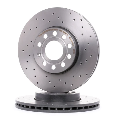 Kuva BREMBO XTRA LINE 09.9145.1X Jarrulevyt 288 25 5 rei&#039;itetty/tuuletettu sisältä pinnoitettu Ruuveilla VOLKSWAGEN: Golf 6, 7,