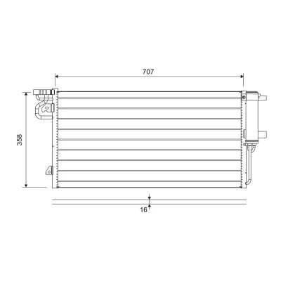 Kuva VALEO 822690 Ilmastoinnin Lauhdutin Vedenerottimella 23 Alumiini 358