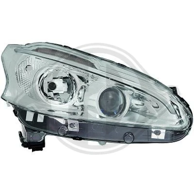 Kuva DIEDERICHS 4227982 Ajovaloumpio Oikea PY21W, W5W, H7, H1 LED, Halogeeni Huomiovalolla, päävalonheittimellä ilman valokorkeussäätimen moottoria