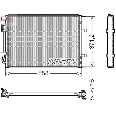 Kuva DENSO DCN41015 Ilmastoinnin Lauhdutin Vedenerottimella R 134a