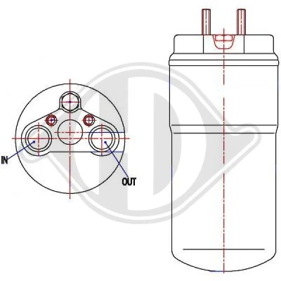 Kuva DIEDERICHS DCT1308 Ilmastoinnin Kuivain R 134a Alumiini