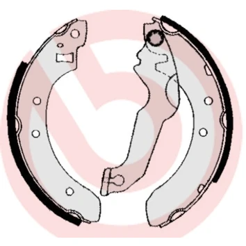 Kuva BREMBO S 24 507 Jarrukengät 203 38 Seisontajarrukahvalla FORD: ESCORT 4, ORION 2