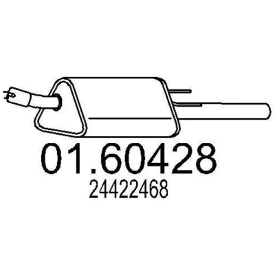 Kuva MTS 01.60428 Takaäänenvaimennin 910 OPEL: Vectra B Farmari