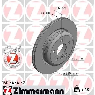 Kuva ZIMMERMANN FORMULA F COAT Z 150.3484.32 Jarrulevyt 330 20 6/5 5 120 tuuletettu sisältä, kaksiosainen jarrulevy pinnoitettu hiiliteräs BMW: Sedan