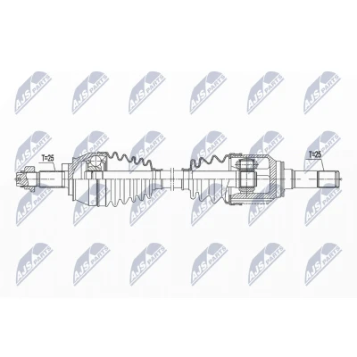 Kuva NTY NPW FT 049 Vetoakseli Etuakseli, vasen 640 89 FIAT: BRAVO 2