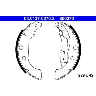 Kuva ATE 03.0137 0370.2 Jarrukengät 229 42 Vivulla PEUGEOT: 306 Hatchback