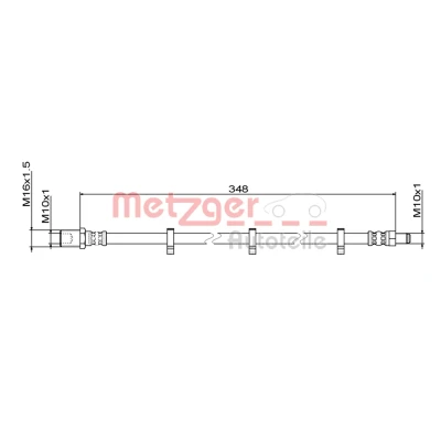 Kuva METZGER 4111498 Jarruletku 348 IVECO: DAILY 4 Kasten/Kombi, 3 Kasten/Kombi