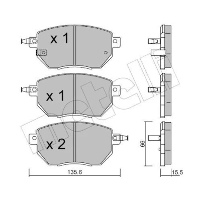 Kuva Jarrupalasarja, levyjarru METELLI 22 0741 0