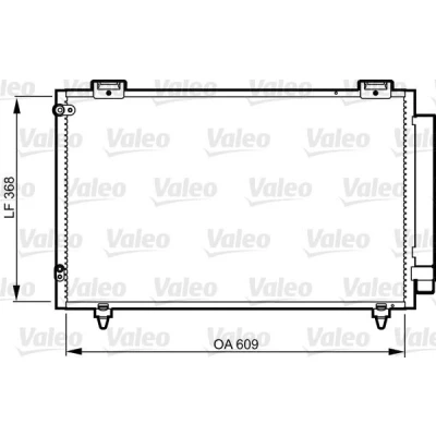 Kuva VALEO 817805 Ilmastoinnin Lauhdutin ilman vedenerotinta Alumiini 368 R 134a TOYOTA: Corolla IX Station Wagon, Hatchback, Verso