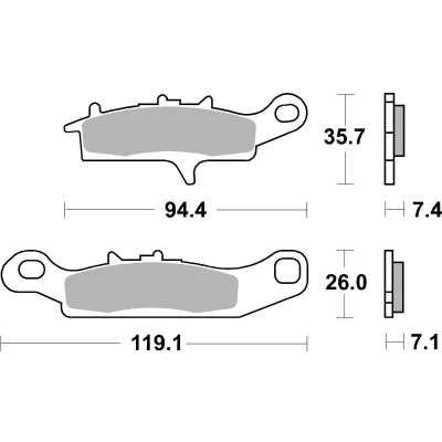 Kuva TRW Sinter Offroad MCB757SI Jarrupalat