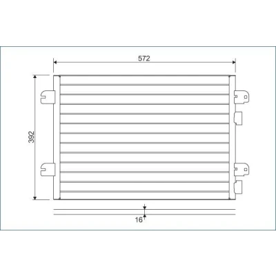 Kuva VALEO 817701 Ilmastoinnin Lauhdutin ilman vedenerotinta Alumiini 392 R 134a