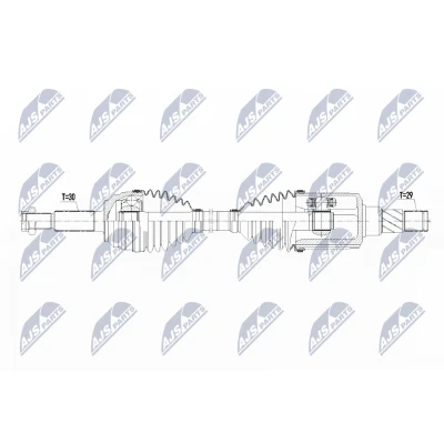 Kuva NTY NPW CH 074 Vetoakseli Etuakseli, oikea 800