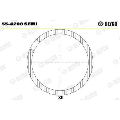 Kuva GLYCO 55 4208 SEMI Laakerin holkki, kiertokanki