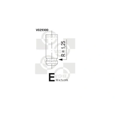 Kuva Pakoventtiili DAEWOO, OPEL, VAUXHALL OE 642800, 642854, 642906
