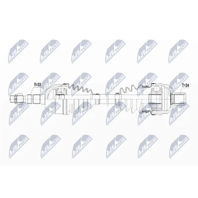Kuva NTY NPW PL 055 Vetoakseli Etuakseli, oikea 561