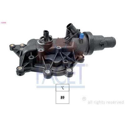 Kuva FACET 7.8706 Termostaatti 89 Made in Italy OE Equivalent Tiivisteillä RENAULT: GRAND SCENIC 3, MEGANE 3 Grandtour, 2 Kombi