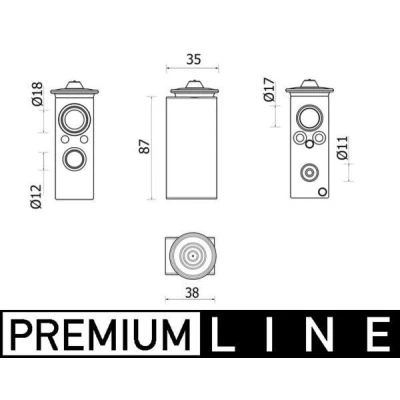 Kuva MAHLE ORIGINAL AVE 146 000P Ilmastoinnin Paisuntaventtiili