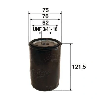 Kuva VALEO 586052 Öljynsuodatin UNF 3/4&quot; 16 Ruuvattava suodatin JEEP: GRAND Cherokee 2, III, II, CHRYSLER: VOYAGER 4