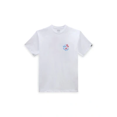 Kuva Vans Classic MINI DUAL PALM II SS Printtipaita, Koko: XS, White malibu blue