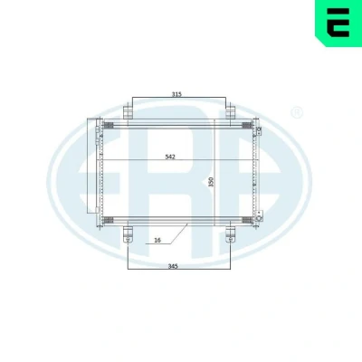 Kuva Kondensaattori, ilmastointilaite opel agila, suzuki splash, vauxhall agila mk ii OE 47 09 214, 93 194 055, 95310 51K00