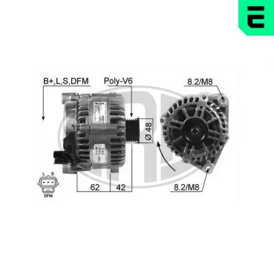 Kuva Laturi ford tourneo connect, transit connect OE 1464785, 1478187, 2T1U 10300 BB