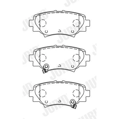 Kuva JURID 573614J Jarrupalat akustisella kulumavaroittimella Ilman tarvikkeita MAZDA: 3 Sedan, Hatchback