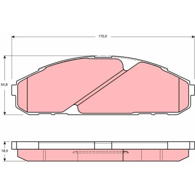 Kuva TRW GDB3394 Jarrupalat Ei kulumisenilmaisimelle NISSAN: Patrol GR 4 SUV