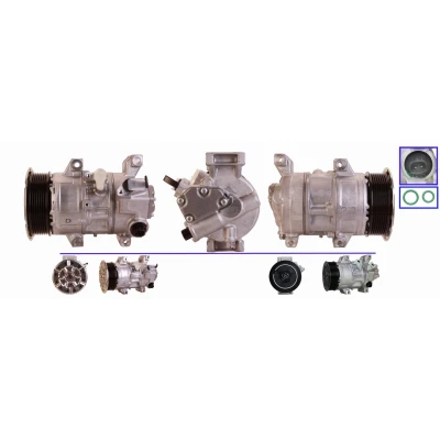 Kuva ELSTOCK 51 0801 Ilmastoinnin Kompressori PAG 46 R 134a Tiivisteillä TOYOTA: Avensis III Farmari, Verso, RAV4 SUV