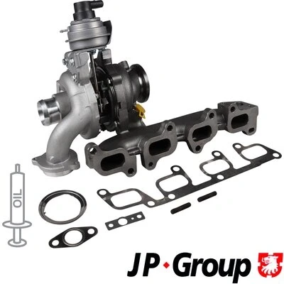 Kuva JP GROUP 1117404100 Turboahdin Pakokaasuahdin sis. tiivistesarjan VOLKSWAGEN: Crafter 30 35 Bussi, 50 Van