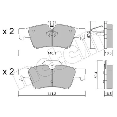 Kuva Jarrupalasarja, levyjarru, Taka akseli MERCEDES BENZ OE 000 423 02 30, 003 420 51 20, 004 44 20 67