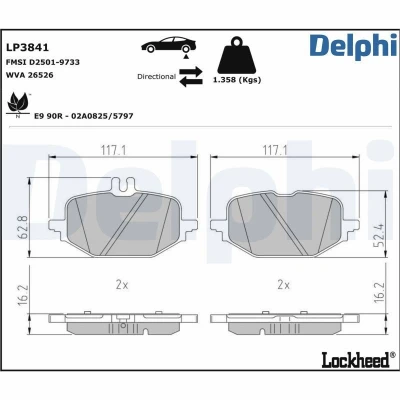 Kuva Jarrupalasarja, levyjarru DELPHI LP3841