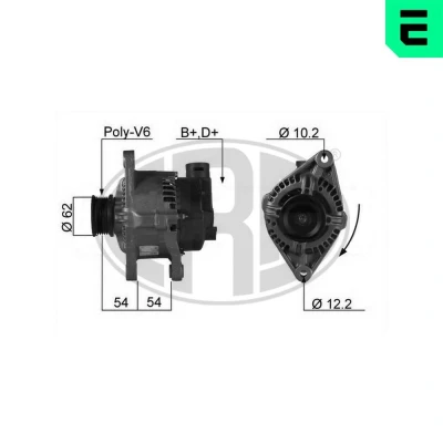 Kuva ERA 210153A Laturi 14V 75A FIAT: Punto II Hatchback, Barchetta, Stilo Multi Wagon, ALFA ROMEO: GTV, 147, 156 Sportwagon