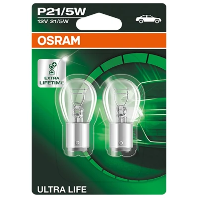 Kuva OSRAM ULTRA LIFE 7528ULT 02B Polttimo, Vilkkuvalo 12 21/5 P21/5W FORD: MONDEO 4 Turnier, Focus 2 Kombi, FIESTA 6, TOYOTA: Celica V Coupe