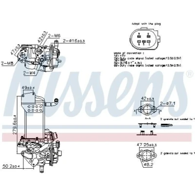 Kuva NISSENS 98358 EGR Moduli (Pakokaasukierrätys) Pakokaasukierrätys jäähdyttimellä VOLKSWAGEN: Amarok Pick up