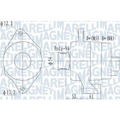 Kuva MAGNETI MARELLI 063732049010 Laturi 14V 100A FIAT: Ducato III Bussi, Croma II Farmari, Grande Punto Hatchback, ALFA ROMEO: 159 Sportwagon, Sedan