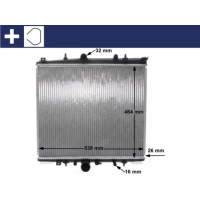Kuva MAHLE ORIGINAL CR 1435 000S Jäähdytin 464 538 26 Jäähdytysrivat juotetut