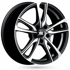 Kuva Racer Wave Light Black Machined Face 6.5x16 5/100 ET38 B57.1