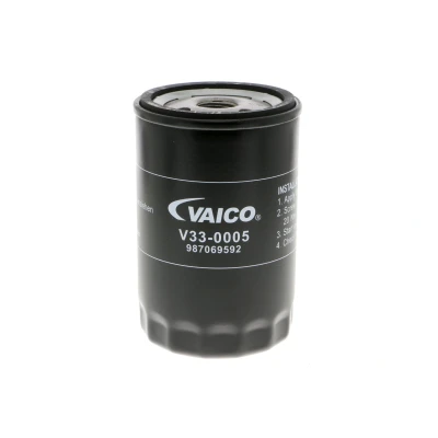 Kuva VAICO V33 0005 Öljynsuodatin 3/4 16 UNF Original Quality 2 peruutuksenestoventtiilillä Ruuvattava suodatin VOLKSWAGEN: Passat B6 Variant