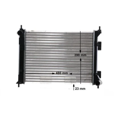 Kuva MAHLE ORIGINAL CR 2108 000S Jäähdytin 480 398 23 Jäähdytysrivat mekaan. kiinnitetyt