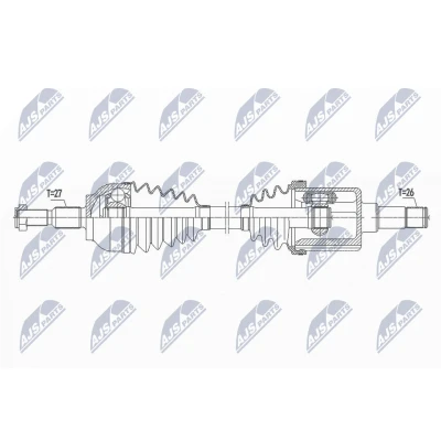 Kuva NTY NPW FR 101 Vetoakseli Etuakseli, vasen 660 94