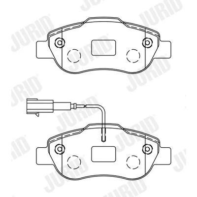 Kuva JURID 573266J Jarrupalat Sis. kulumisenilmaisimen Tarvikkeilla FIAT: 500 Hatchback, Panda II FORD: KA Hatchback